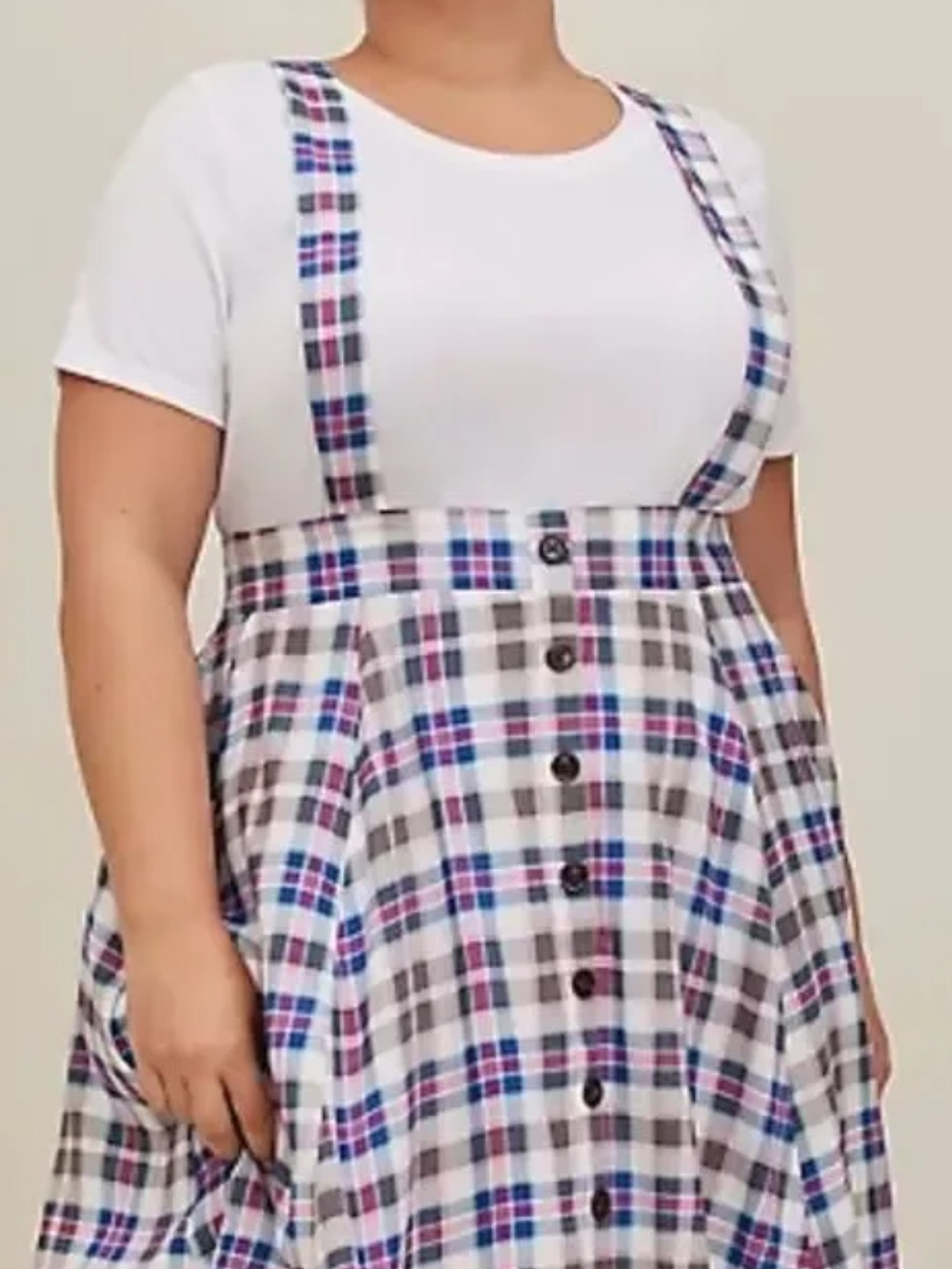 torrid Plaid Button-Up Top in Pink, Blue & Purple